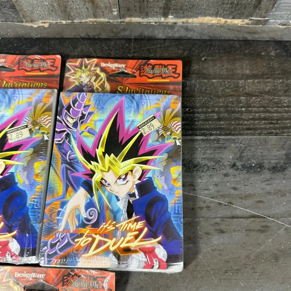 Yugioh Birthday Party 8 Pack Invitations Lot of 3 - Sealed VTG‎